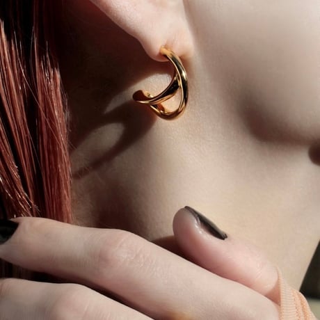 Curve hoop pierce (2P)(one color)