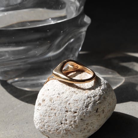 norme tag flat ring / SV925＋Gold Plated