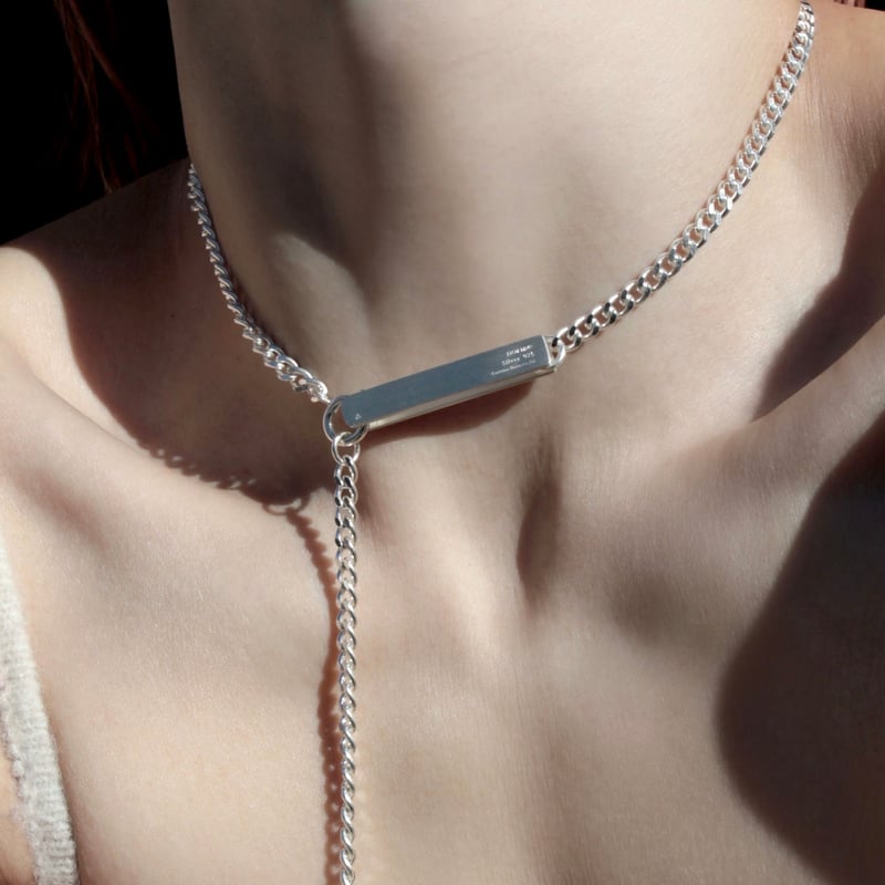 norme ID Plate necklace / SV925 | Soierie Onlin