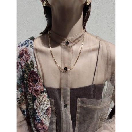 norme long frame necklace (Men's long type) / SV925＋Gold Plated