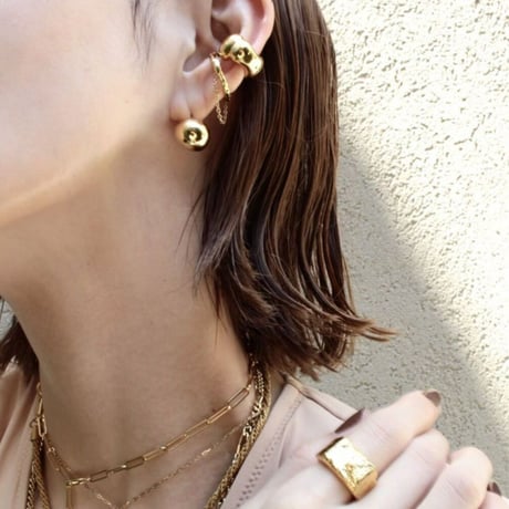 Aging chain cuff ring (1P)