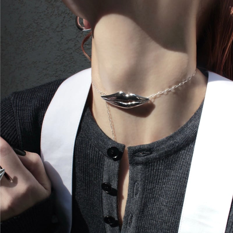 Lip motif necklace【Exclusive item】 | Soierie On Lip motif necklace【Exclusive item】 | Soierie On