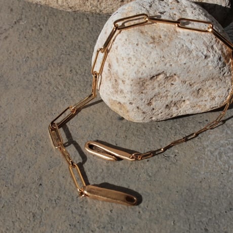 norme dew long frame bracelet / SV925＋Gold Plated