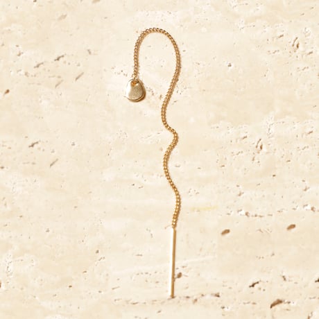 norme tag chain pierce (Triangle type/1P) / SV925＋Gold Plated