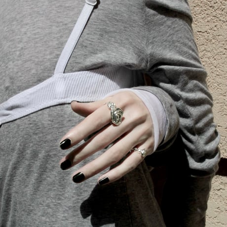 Rose cuff ring