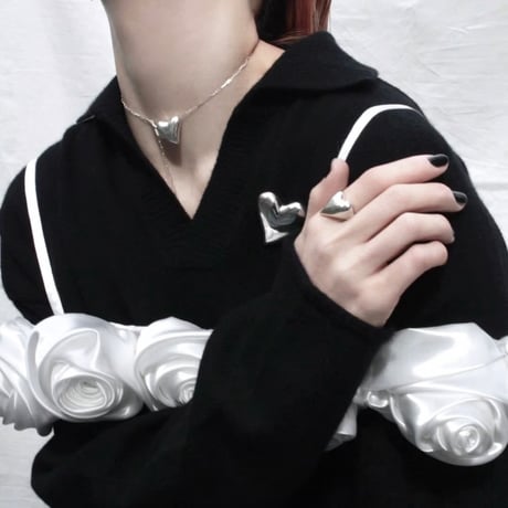Heart necklace / Silver【Silver 925 product】