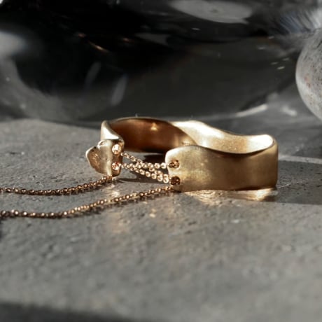 norme playing chain w ring (Matt) / SV925＋Gold Plated