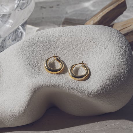norme fine hoop pierce / SV925＋Gold Plated