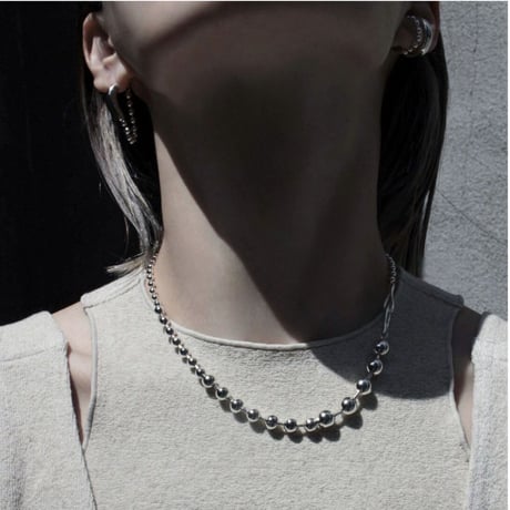 Ball chain earcuff pinky ring [Unisex line]