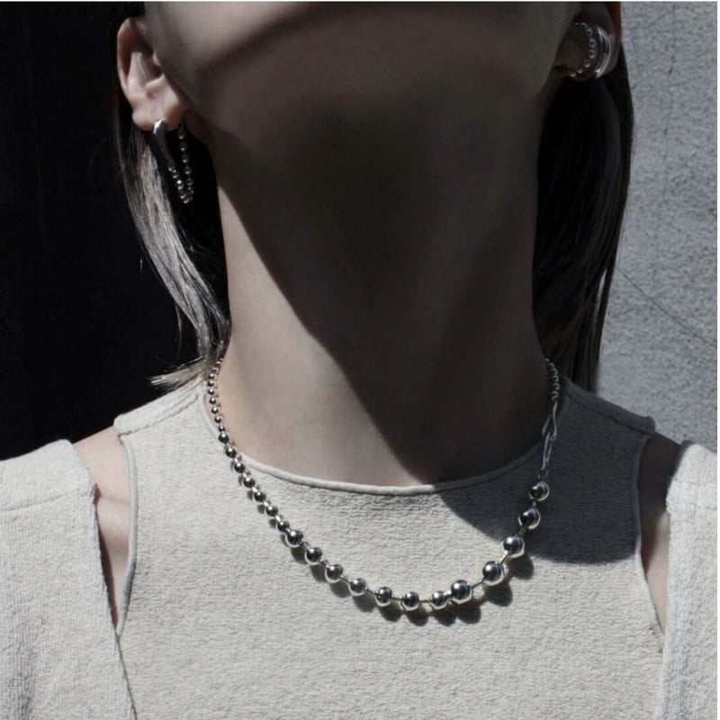 YON Zero Ear Cuff Pinky Ringイヤカフ兼ピンキーリング Ball chain earcuff pinky ring [Unisex line] | S
