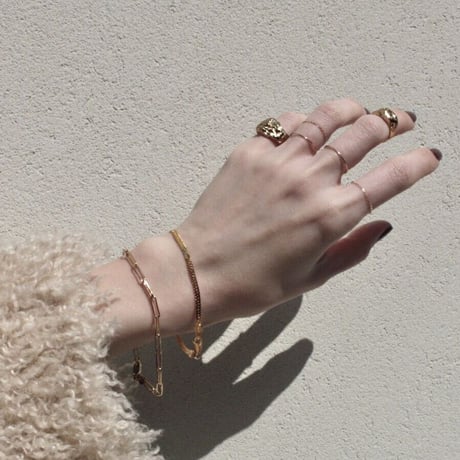 norme flat snake  bracelet / SV925＋Gold Plated