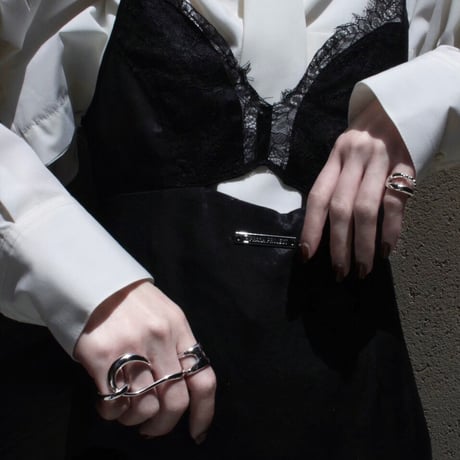 Flower cell square ring (gloss)