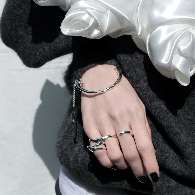 Pinky ring.【コラージュアート】 Metal art pinky ring (one