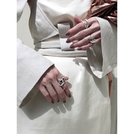 Aging chain cuff ring (1P)