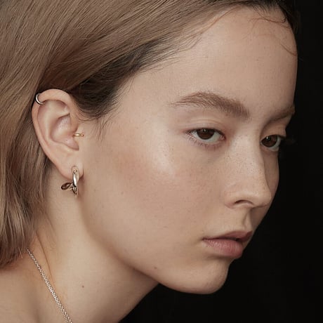 Curve hoop pierce (2P)(one color)