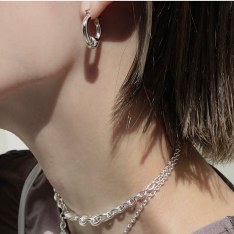 Metal furniture hoop pierce (gloss/2P) [Unisex line]