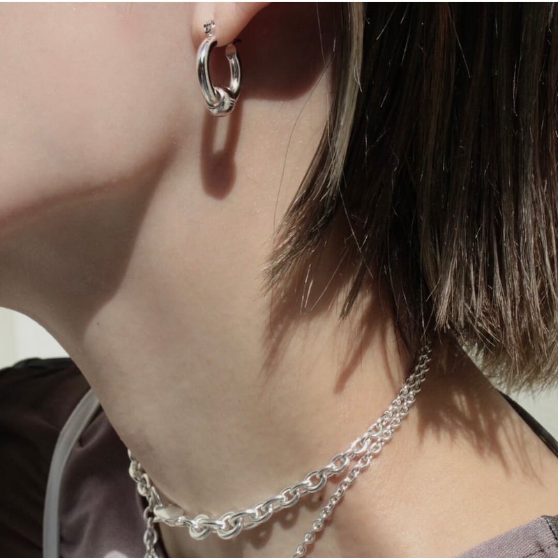 Metal furniture hoop pierce (gloss/2P) [Unisex