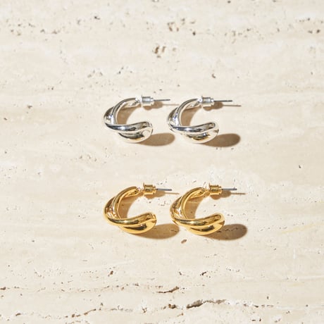 Curve hoop pierce (2P)(one color)