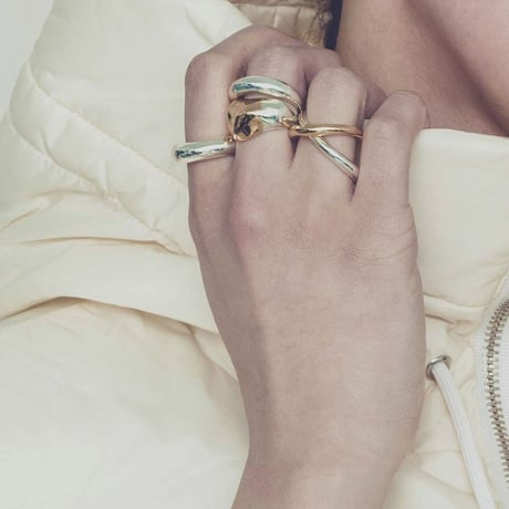 norme sleek earcuff ring  ＃12  (Mix/1P) / SV925＋Gold Plated