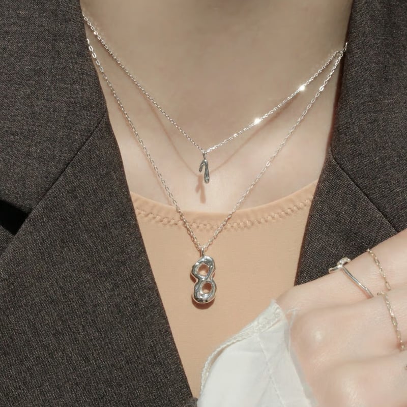 norme numbering necklace / SV925 | Soierie Onli