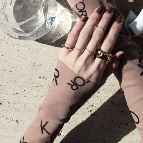 Aging chain cuff ring (1P)