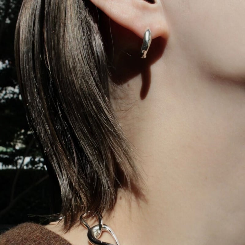 Mud wall hoop pierce [Unisex line] | Soierie On