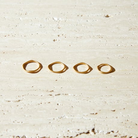 norme dew slim ring (Matt) / SV925＋Gold Plated