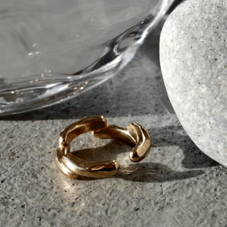 norme lattice cuff pinky ring / SV925＋Gold Plated