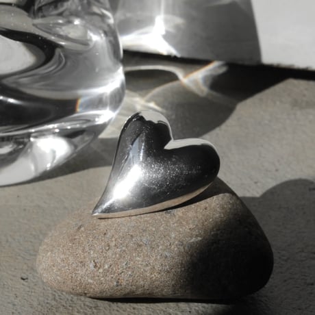 Heart brooch / Silver 【Silver 925 product】