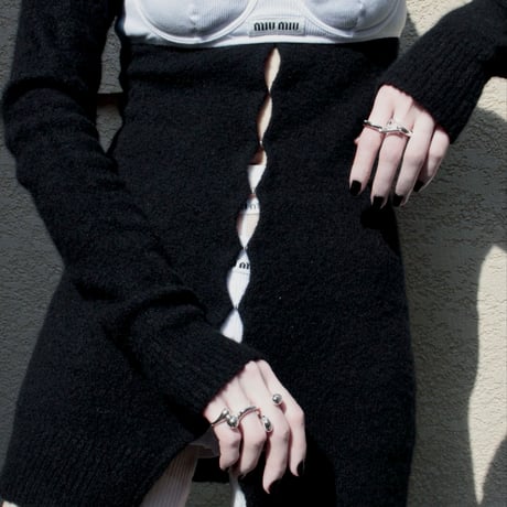 Vintage metal chain ring