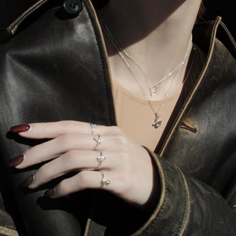 norme numbering necklace / SV925