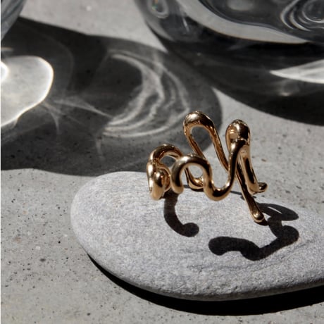 norme pulse cuff ring / SV925＋Gold Plated