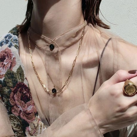 norme long frame necklace (Men's) / SV925＋Gold Plated