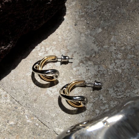 Curve hoop pierce (2P) (mix color)