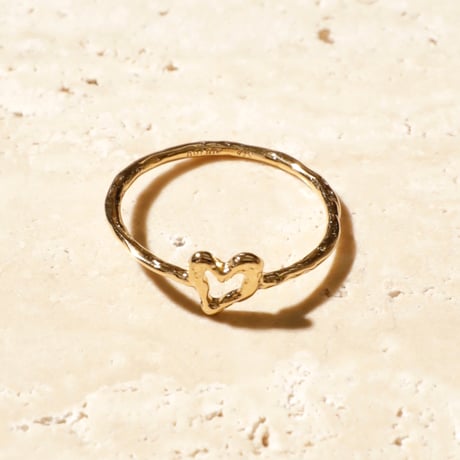 norme open heart mini ring / SV925＋Gold Plated
