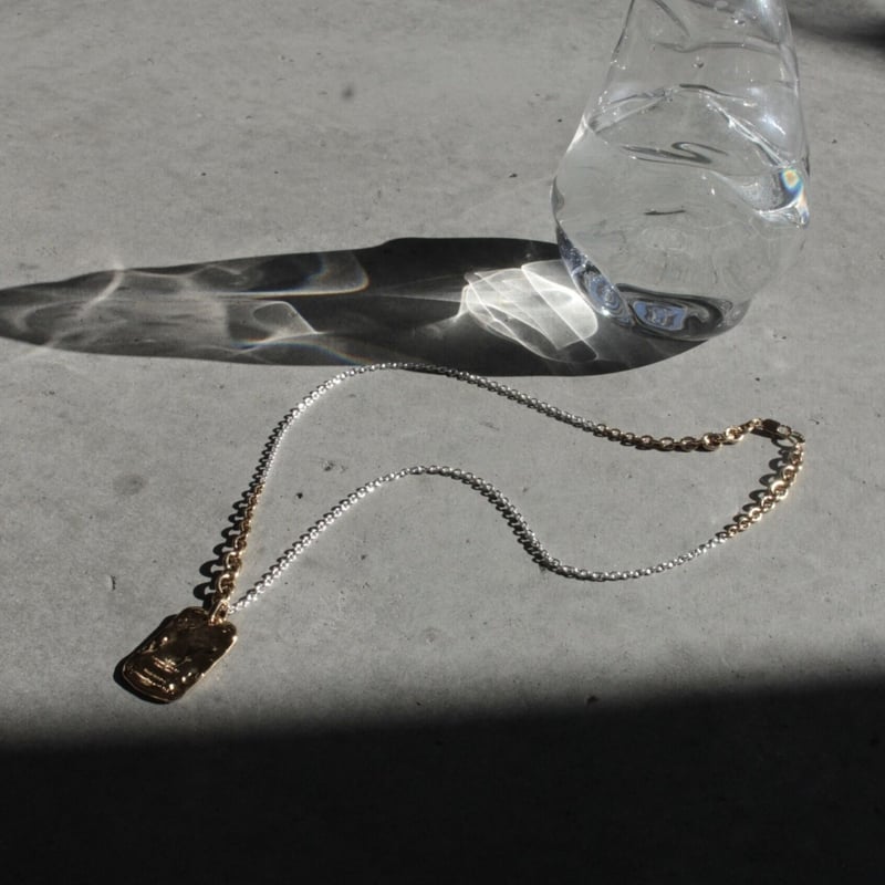 Mud wall id necklace/ Gold [Unisex line] | Soie