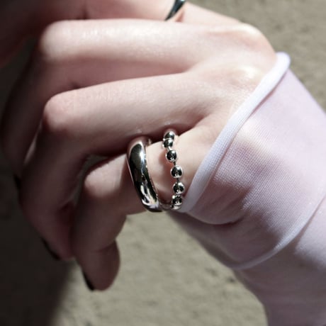 Ball chain earcuff pinky ring [Unisex line]