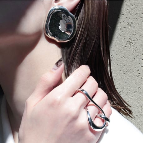 Moist plate earing / Silver
