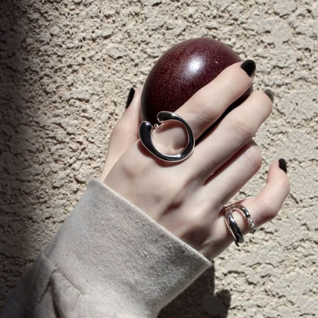 Poire chain earcuff pinky ring