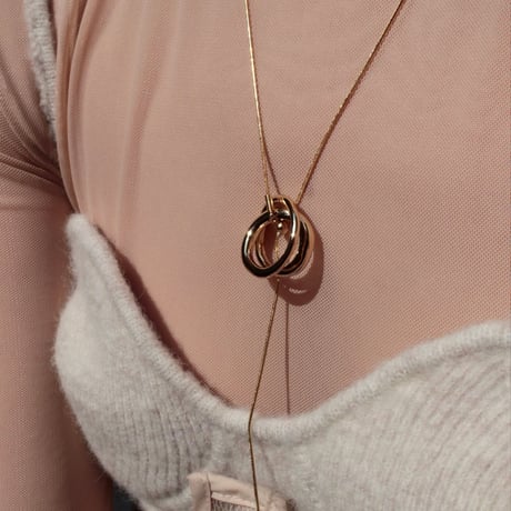 Metal art short necklace