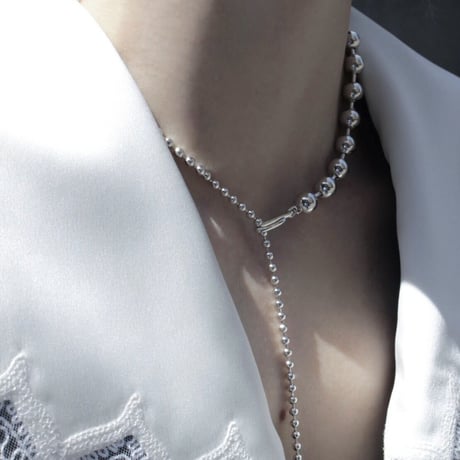 Ball chain hook necklace [Unisex line]