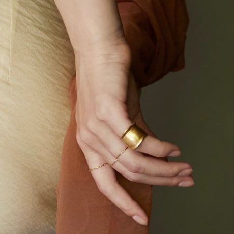 norme dew pinky ring (Matt) / SV925＋Gold Plated