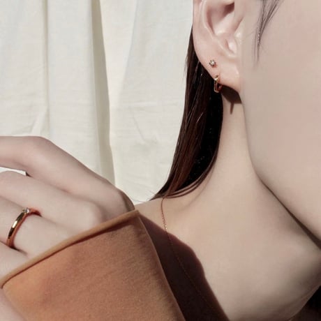 norme diamond pierce (2p) / SV925＋Gold Plated