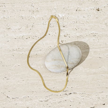 norme flat snake necklace / SV925＋Gold Plated