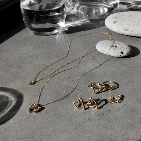 norme open heart mini necklace / SV925＋Gold Plated