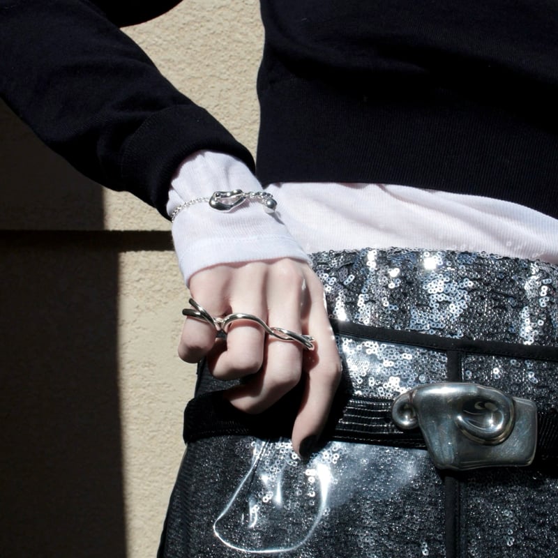 Metal art mantel bracelet | Soierie Online Store