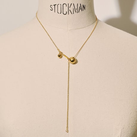 norme metal pearl necklace / SV925＋Gold Plated
