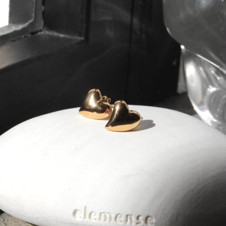 Heart mini pierce / Gold【Silver 925 product】