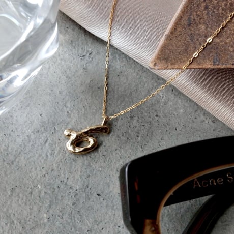 norme numbering necklace / SV925＋Gold Plated
