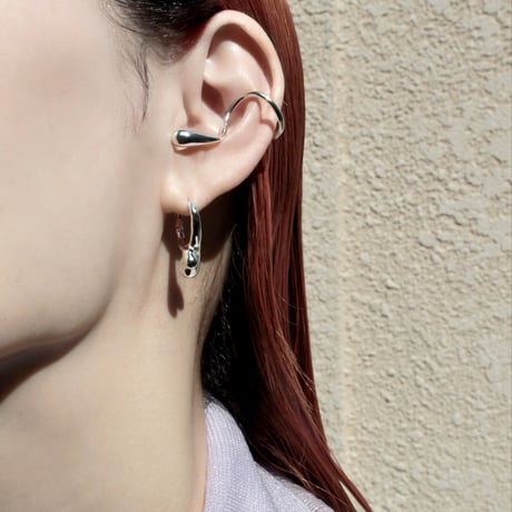 Metal art cross hoop pierce (one color)